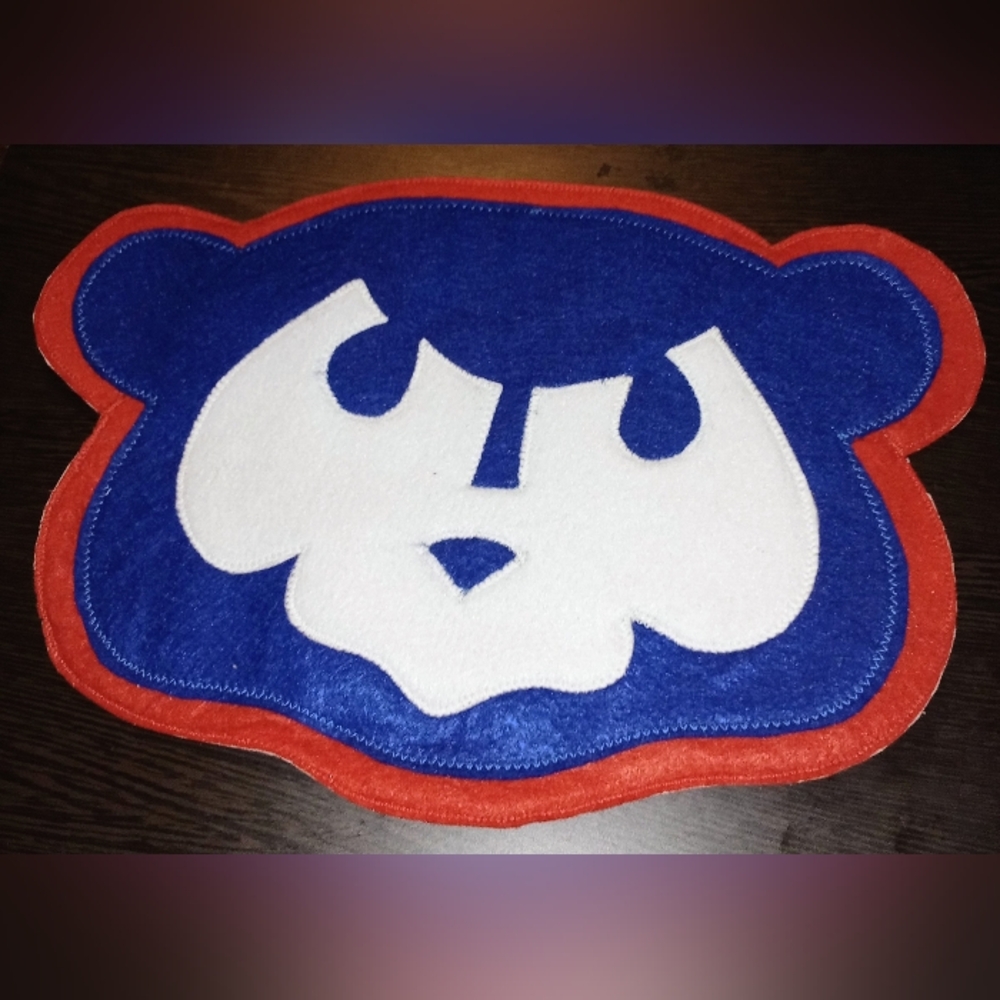 New Chicago Cubs MLB 60s-70s Retro Varsity Style Cubbie Bear Patch Emblem Logo!